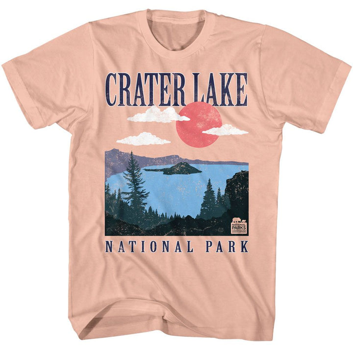 National Parks - Crater Lake - American Classics - Solid Orange Adult Short Sleeve T-Shirt