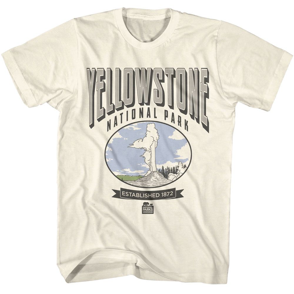 National Parks - Est 1872 - American Classics - Solid Off-White Adult Short Sleeve T-Shirt