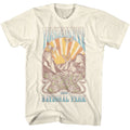 National Parks - Yosemite Nouveau - American Classics - Solid Off-White Adult Short Sleeve T-Shirt