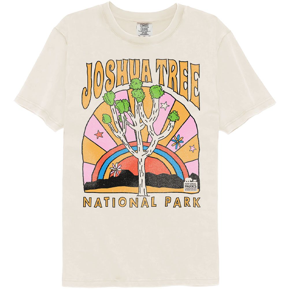 National Parks Joshua Tree Doodle Officially Licensed Adult Short Sleeve Comfort Color T-Shirt