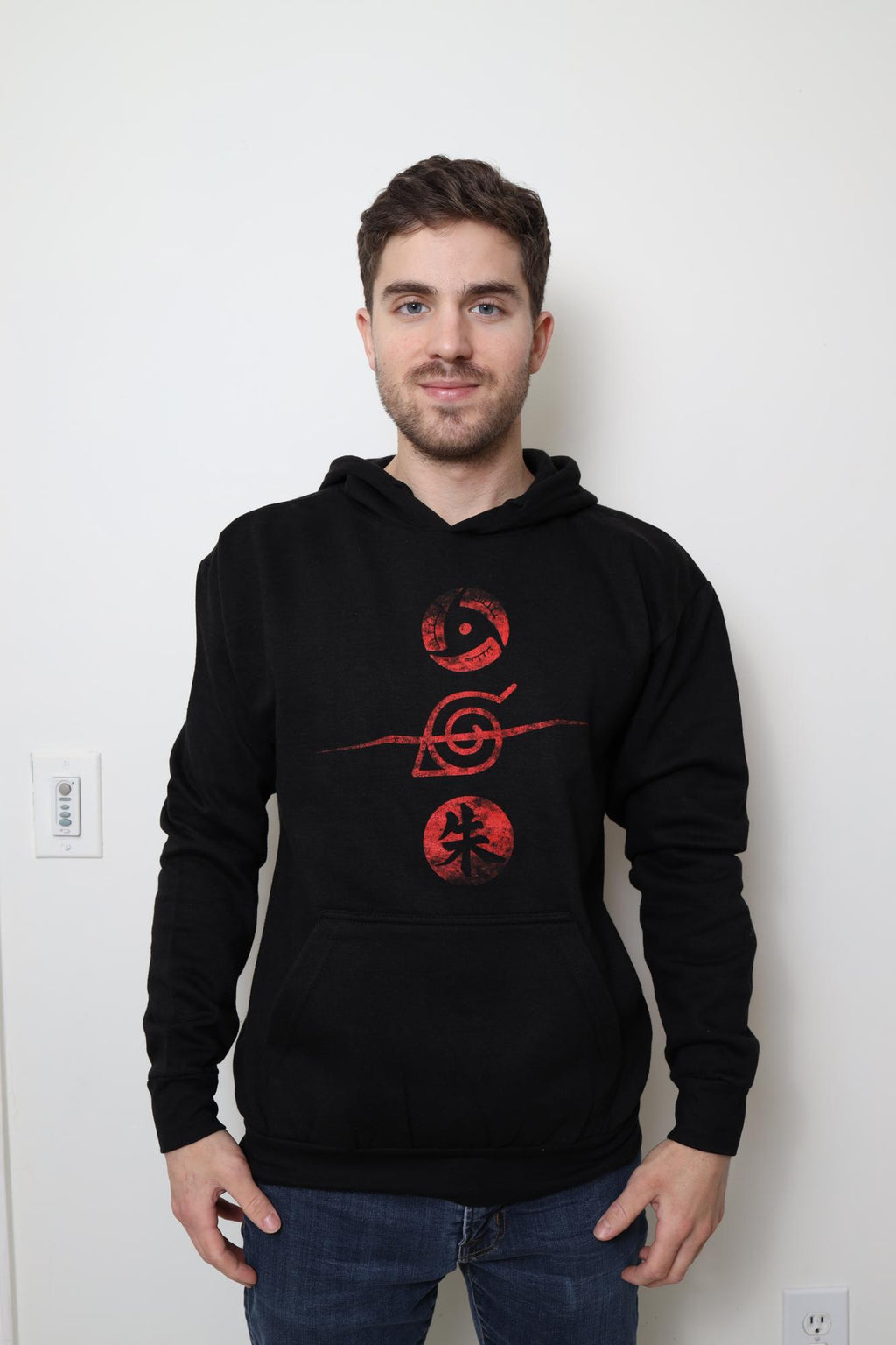 Naruto Shippuden Itachi Uchiha Mangekyo Sharingan Licensed Adult Hoodie