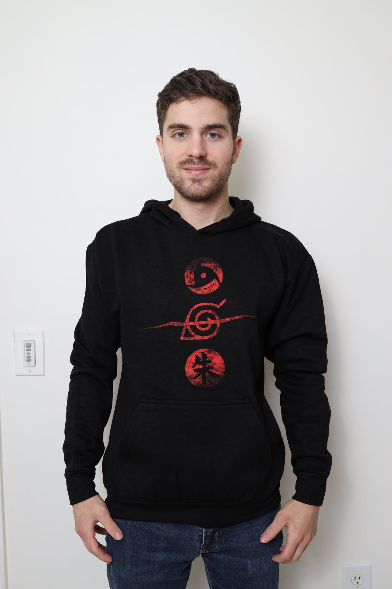 Naruto Shippuden Itachi Uchiha Mangekyo Sharingan Licensed Adult Hoodie