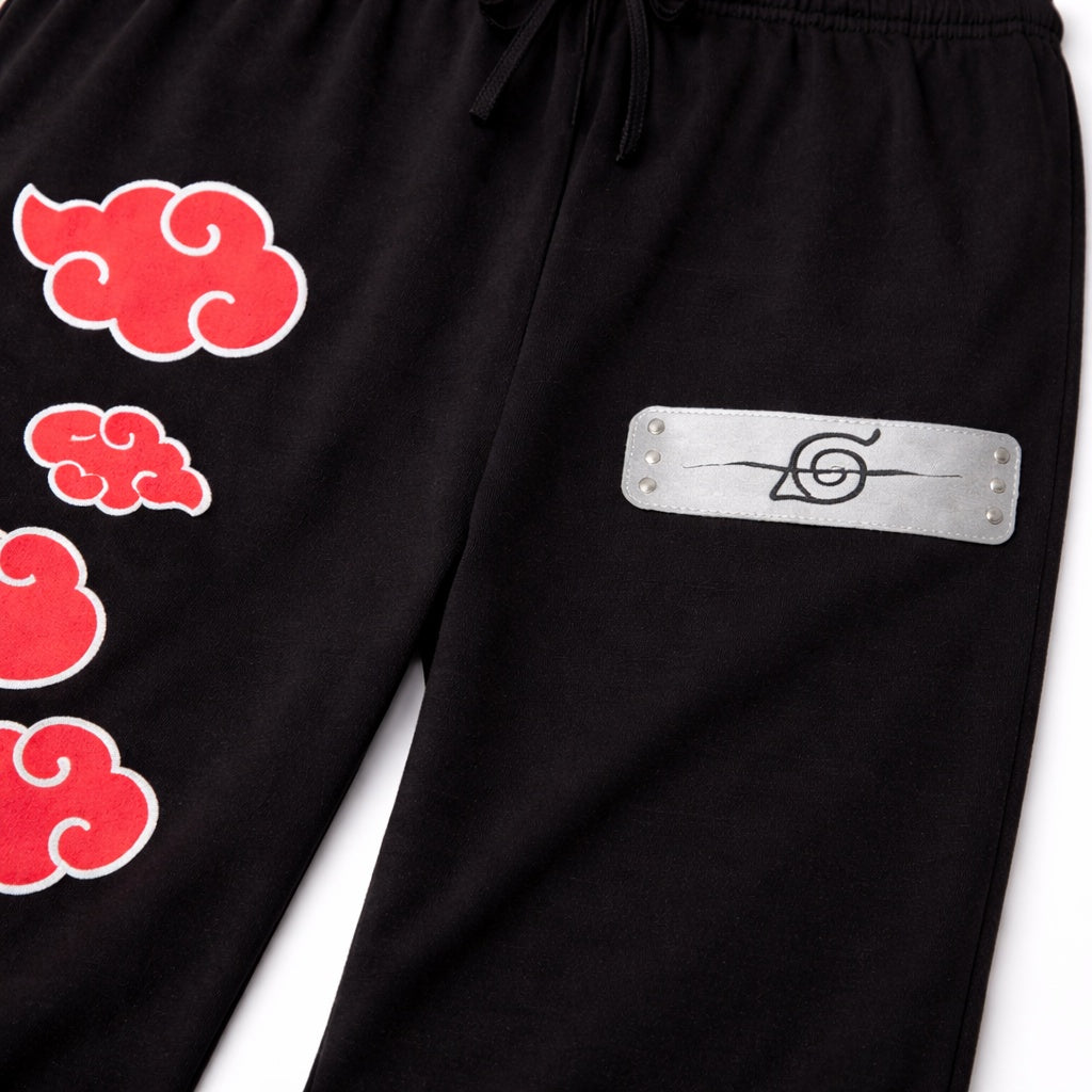 Naruto Shippuden Itachi Headband And And Leaf Clouds Anime Lounge Pants Sleepwear