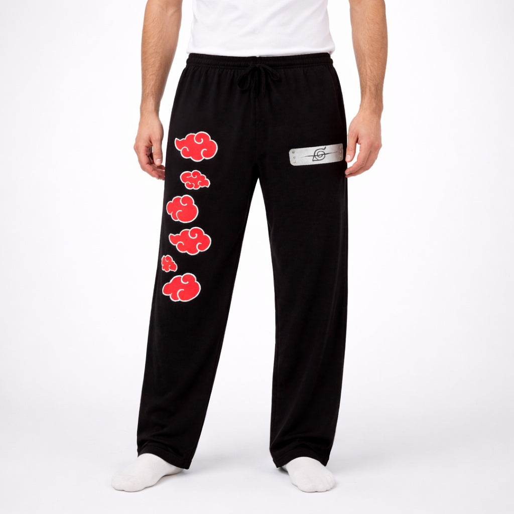 Naruto Shippuden Itachi Headband And And Leaf Clouds Anime Lounge Pants Sleepwear
