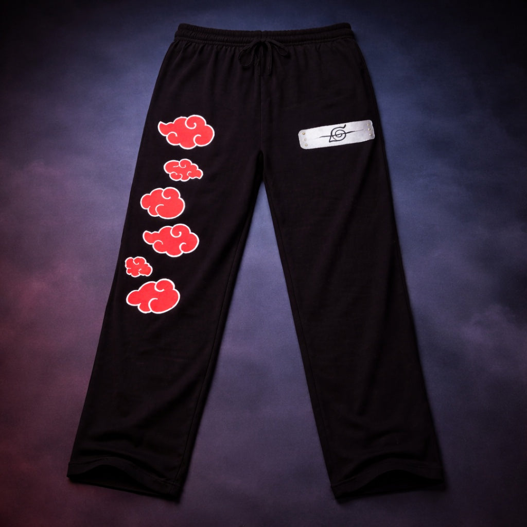 Naruto Shippuden Itachi Headband And And Leaf Clouds Anime Lounge Pants Sleepwear