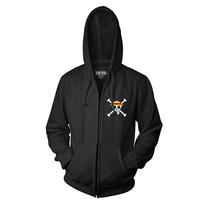 One Piece - Fishman Pirates Group Adult Zip Up Hoodie - Black - Officially Licensed