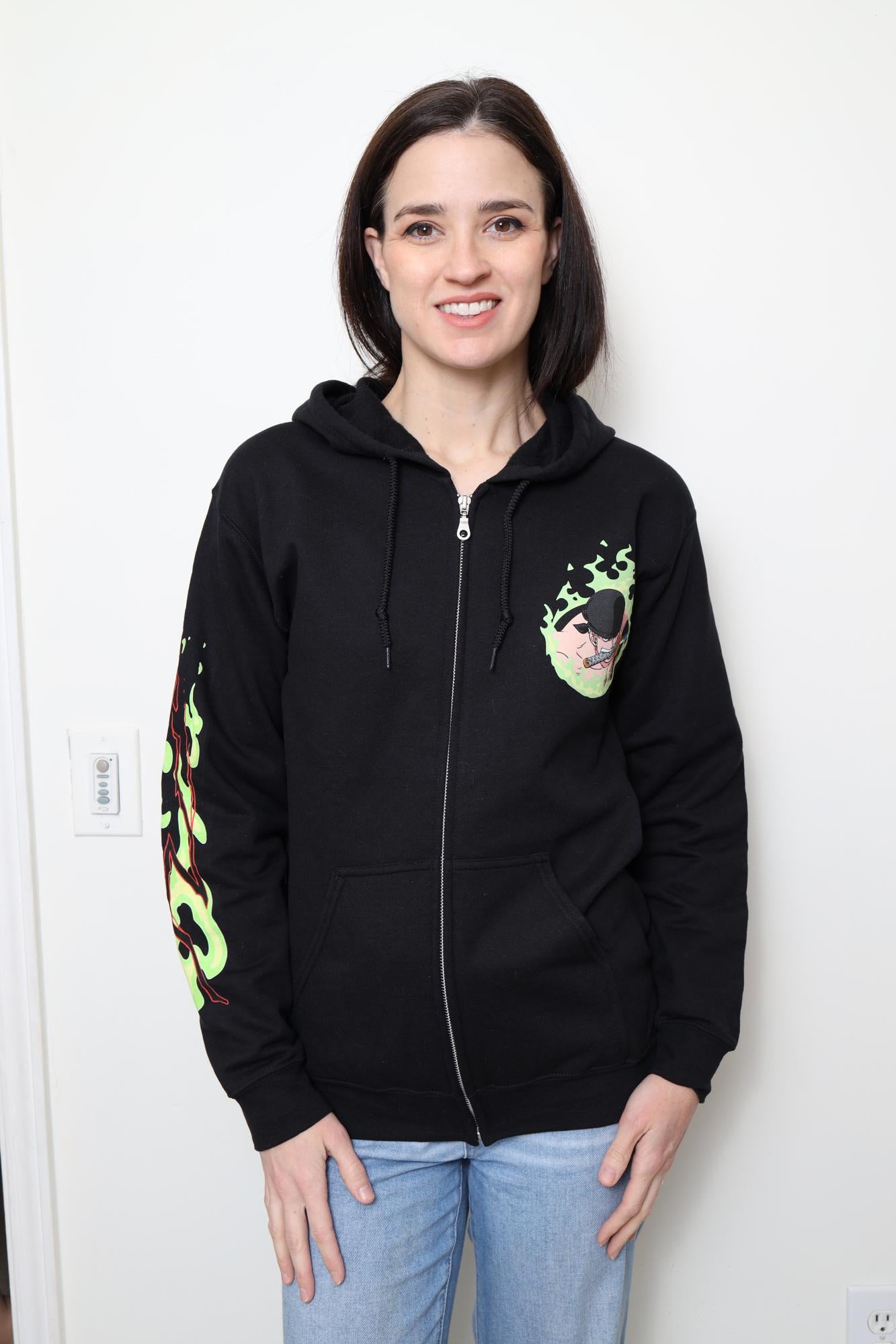 One piece zip up hoodie best sale