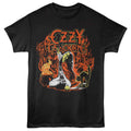 Ozzy Osbourne - Halloween Blizzard Of Ozz - Solid Black Front Print Adult Short Sleeve T-Shirt