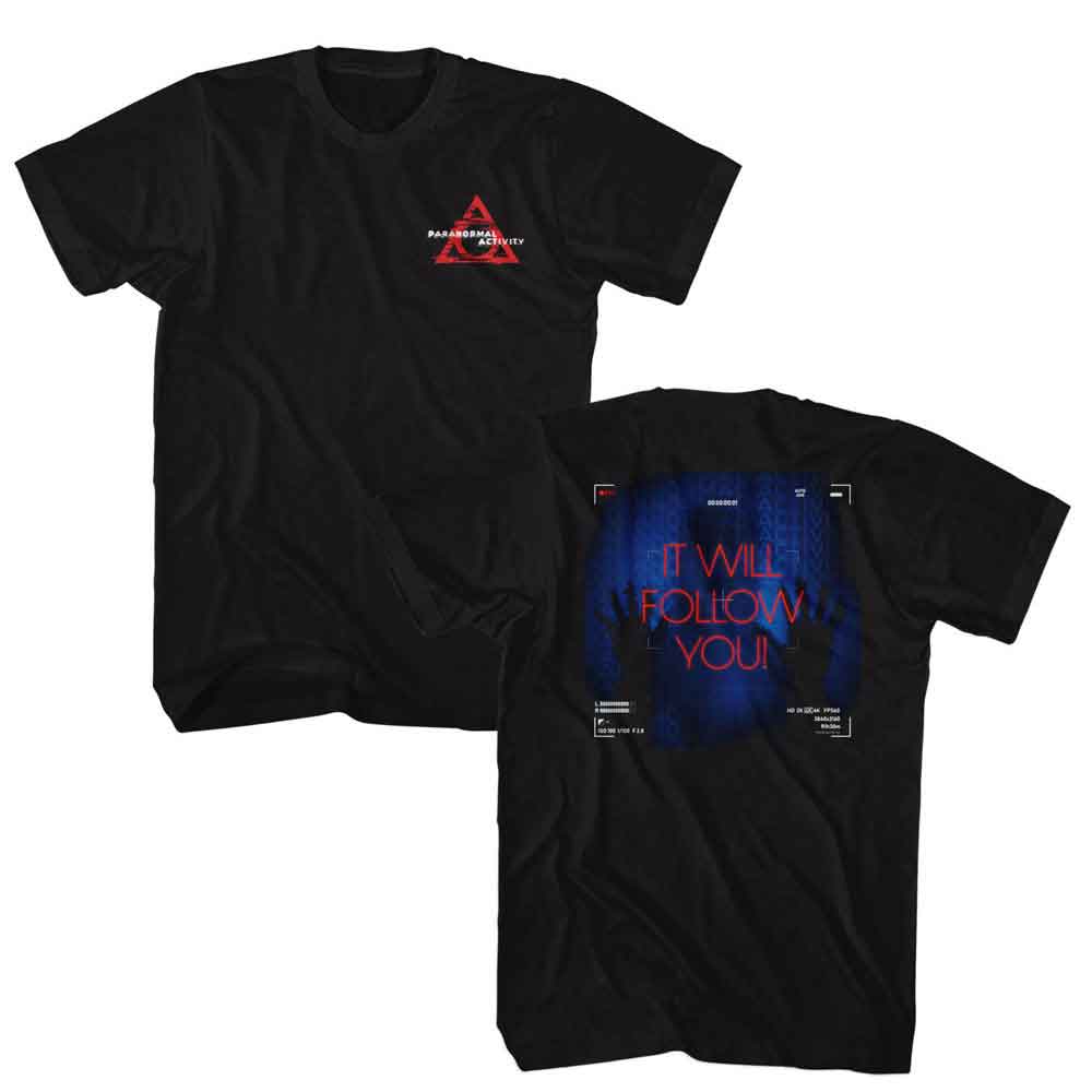 Paranormal Activity - It Will Follow - American Classics - Solid Black Adult Short Sleeve T-Shirt