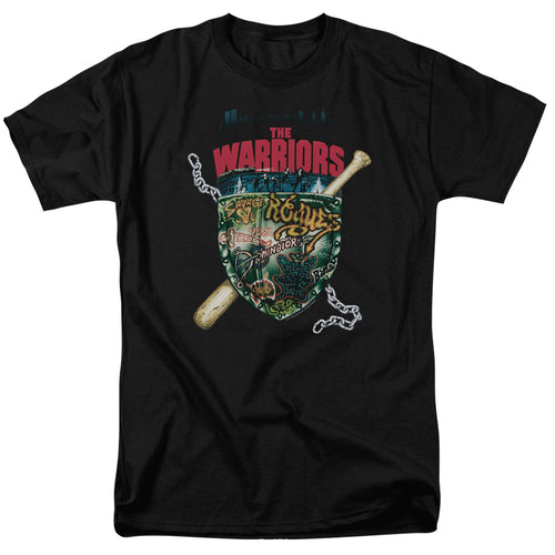The Warriors - Shield - Adult Unisex Short Sleeve T-Shirt - Black