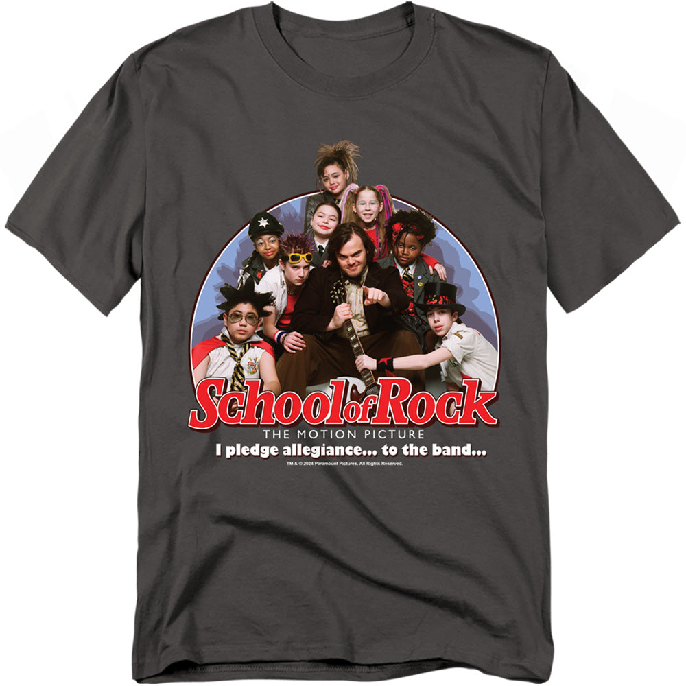 School Of Rock - I Pledge Allegiance - Adult Unisex Short Sleeve T-Shirt - Gray