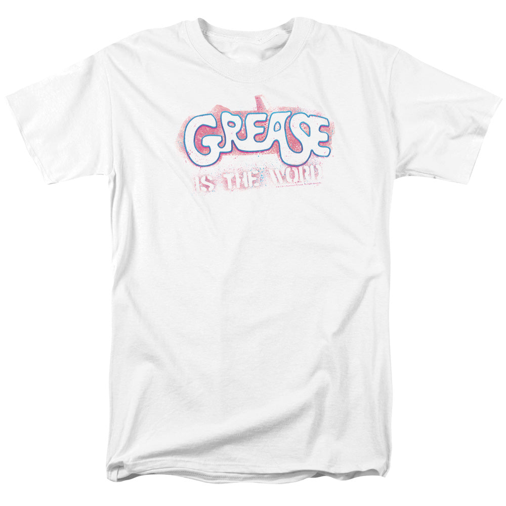 Grease - Grease Is The Word - Adult Unisex Short Sleeve T-Shirt - White