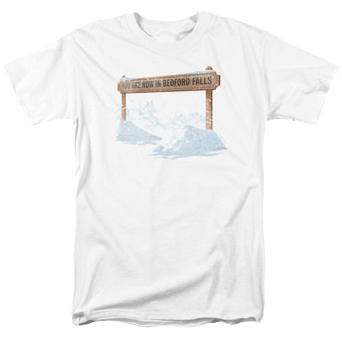 It's A Wonderful Life - Bedford Falls - Adult Unisex T-Shirt - White
