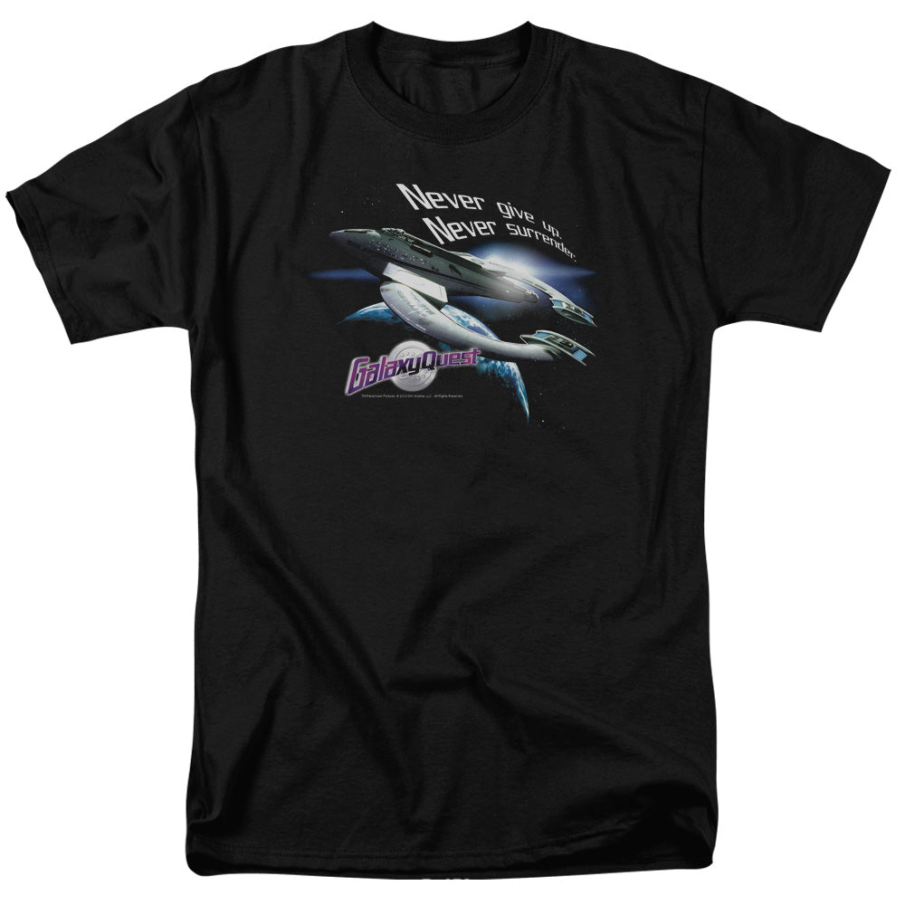 Galaxy Quest - Never Surrender - Adult Unisex Short Sleeve T-Shirt - Black