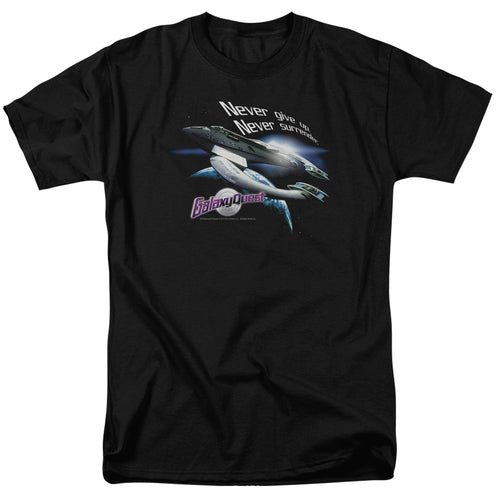 Galaxy Quest - Never Surrender - Adult Unisex Short Sleeve T-Shirt - Black