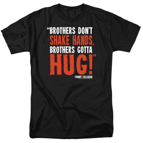 Tommy Boy - Brothers Gotta Hug - Adult Unisex Short Sleeve T-Shirt - Black