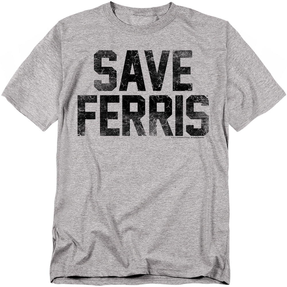 Ferris Bueller's Day Off - Save Ferris - Adult Unisex T-Shirt - Gray