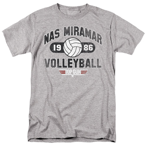 Top Gun - Nas Miramar Volleyball - Adult Unisex Short Sleeve T-Shirt - Gray