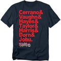 Major League - Team Roster - Adult Unisex Short Sleeve T-Shirt - Blue