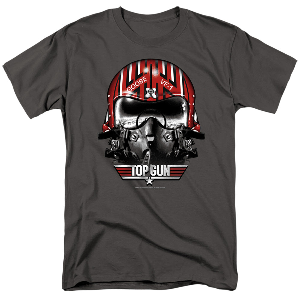 Top Gun - Goose Helmet - Adult Unisex Short Sleeve T-Shirt - Gray