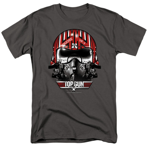 Top Gun - Goose Helmet - Adult Unisex Short Sleeve T-Shirt - Gray
