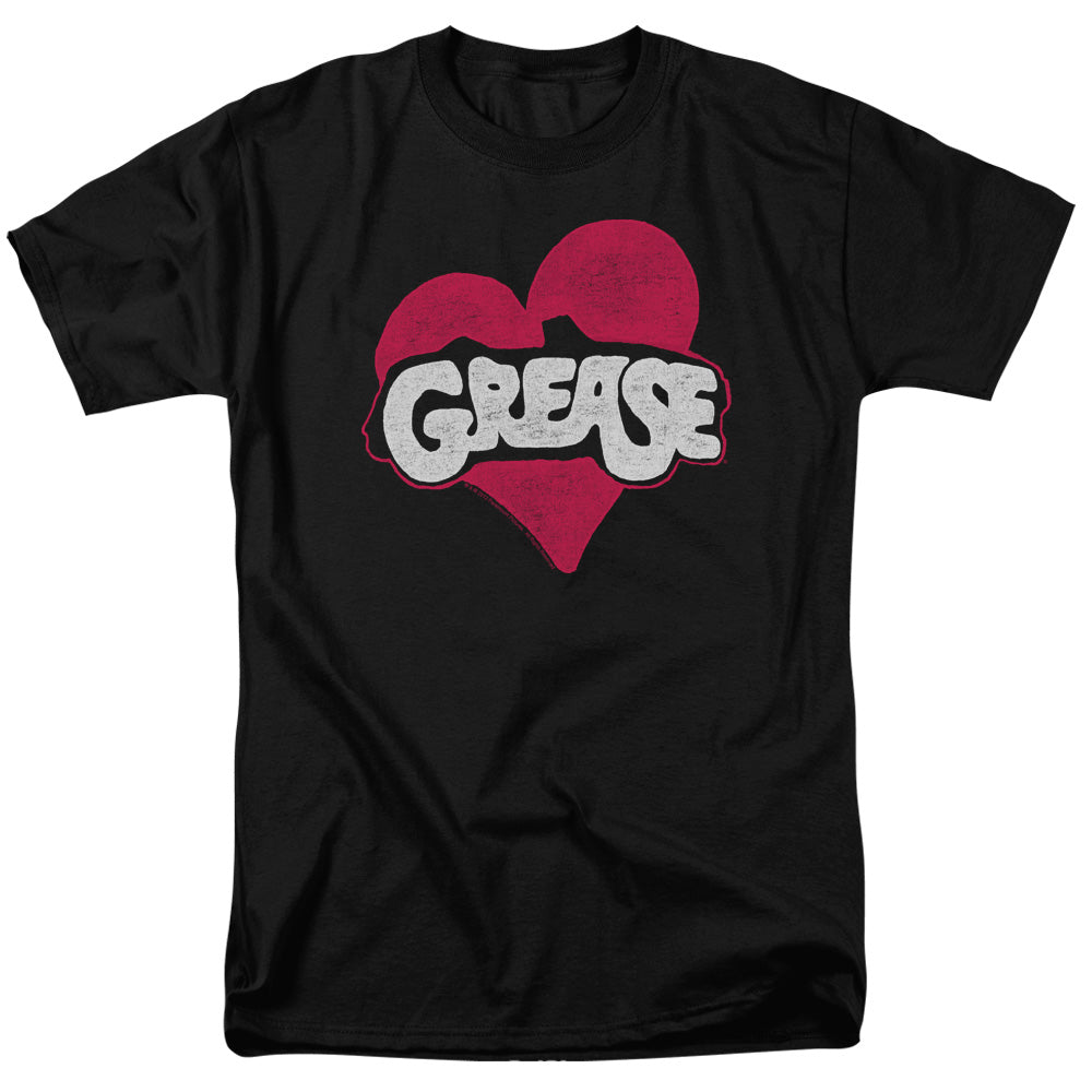 Grease - Heart - Adult Unisex Short Sleeve T-Shirt - Black