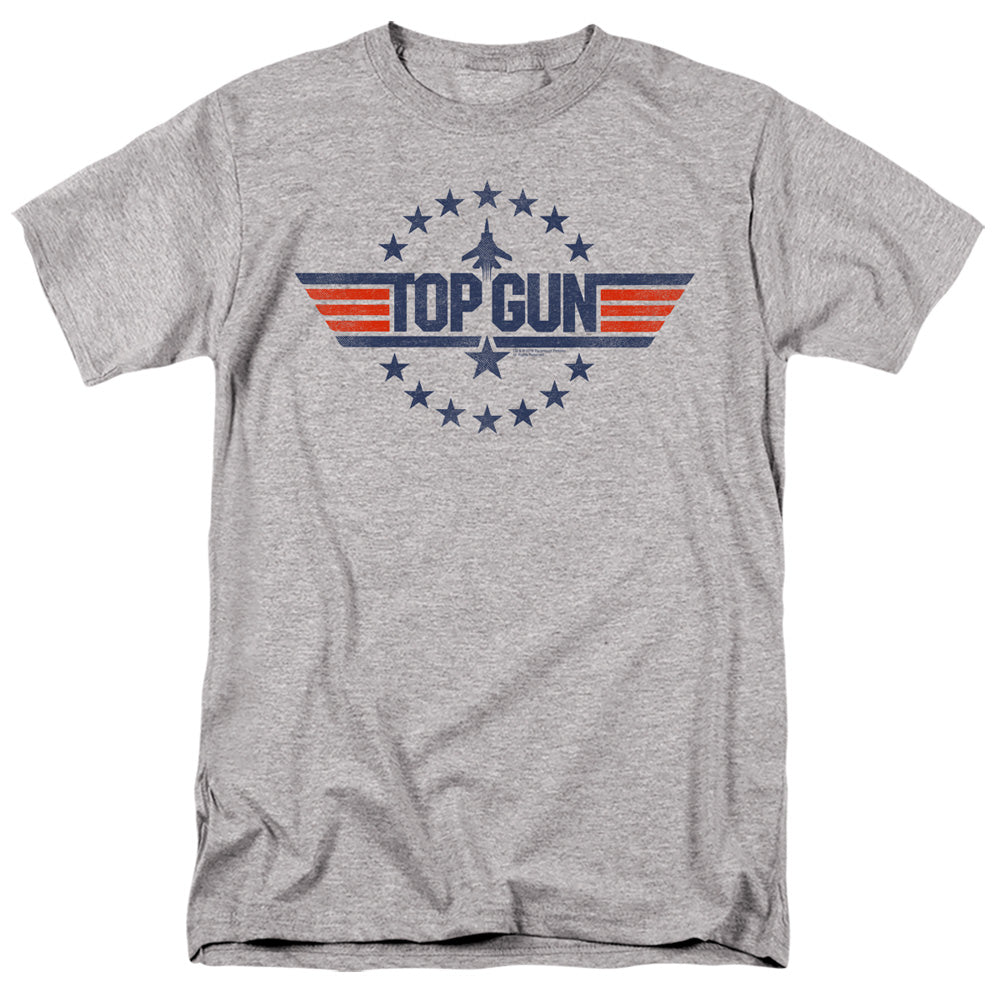 Top Gun - Star Logo - Adult Unisex Short Sleeve T-Shirt - Gray