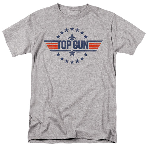 Top Gun - Star Logo - Adult Unisex Short Sleeve T-Shirt - Gray