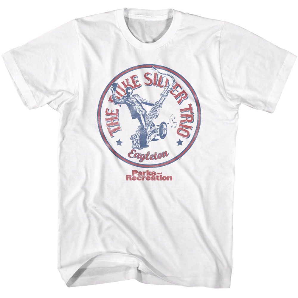 Parks And Recreation - Duke Silver Trio - Officially Licensed Adult Short Sleeve T-Shirt