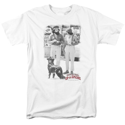 Up In Smoke - Square - Adult Unisex Short Sleeve T-Shirt - White