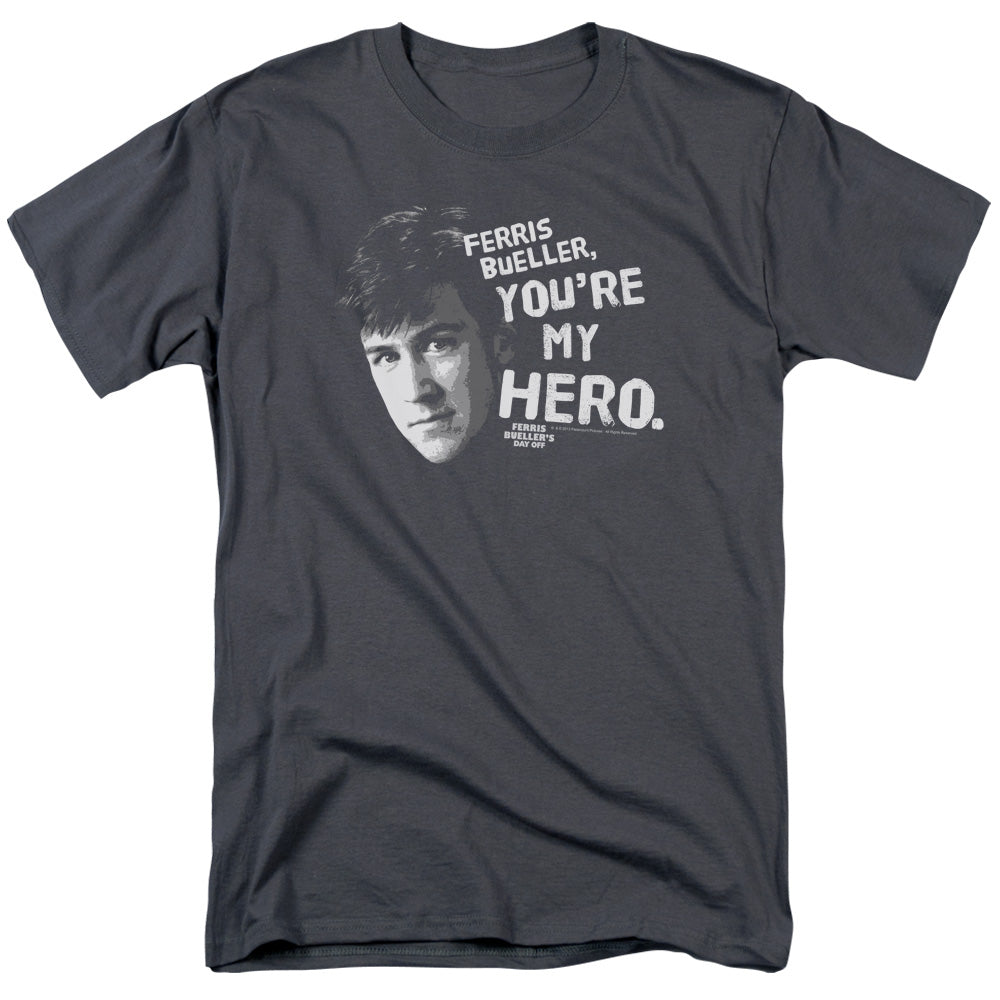 Ferris Bueller's Day Off - My Hero - Adult Unisex Short Sleeve T-Shirt - Gray