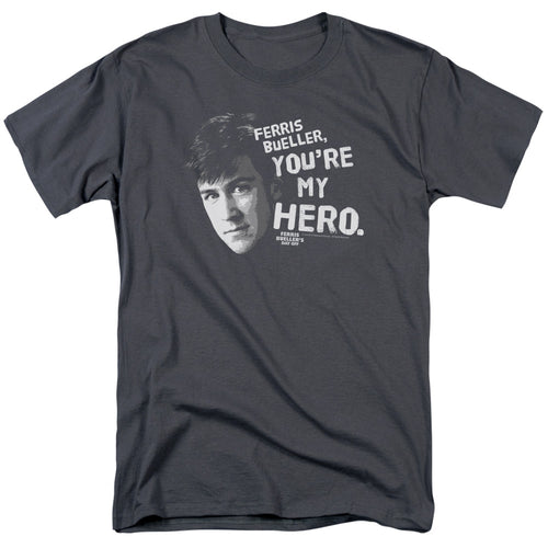 Ferris Bueller's Day Off - My Hero - Adult Unisex Short Sleeve T-Shirt - Gray