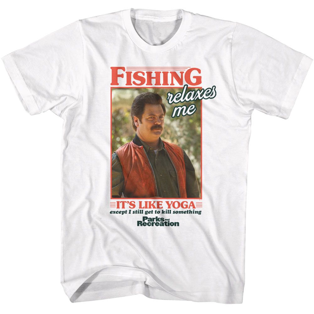 Parks And Recreation - Its Like Yoga - American Classics - Solid White Adult Short Sleeve T-Shirt