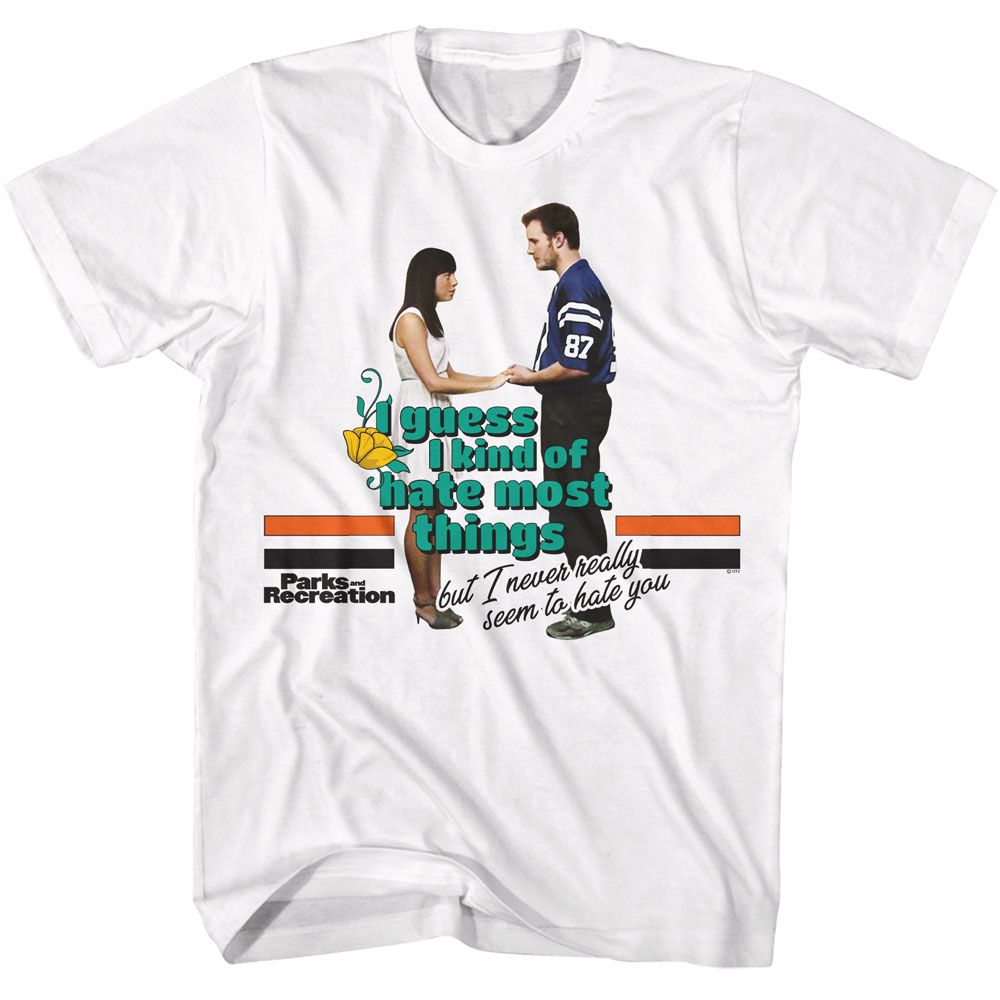 Parks And Recreation - I Never Seem To Hate You - American Classics - Solid White Adult Short Sleeve T-Shirt