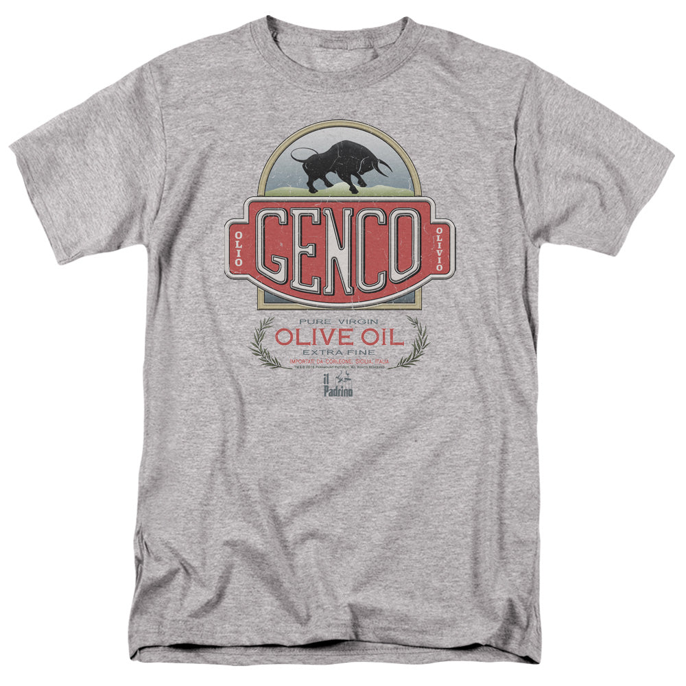 Godfather - Genco Olive Oil - Adult Unisex Short Sleeve T-Shirt - Gray