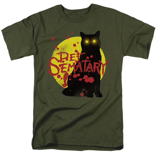 Pet Sematary - Graphic Cat - Adult Unisex Short Sleeve T-Shirt - Green