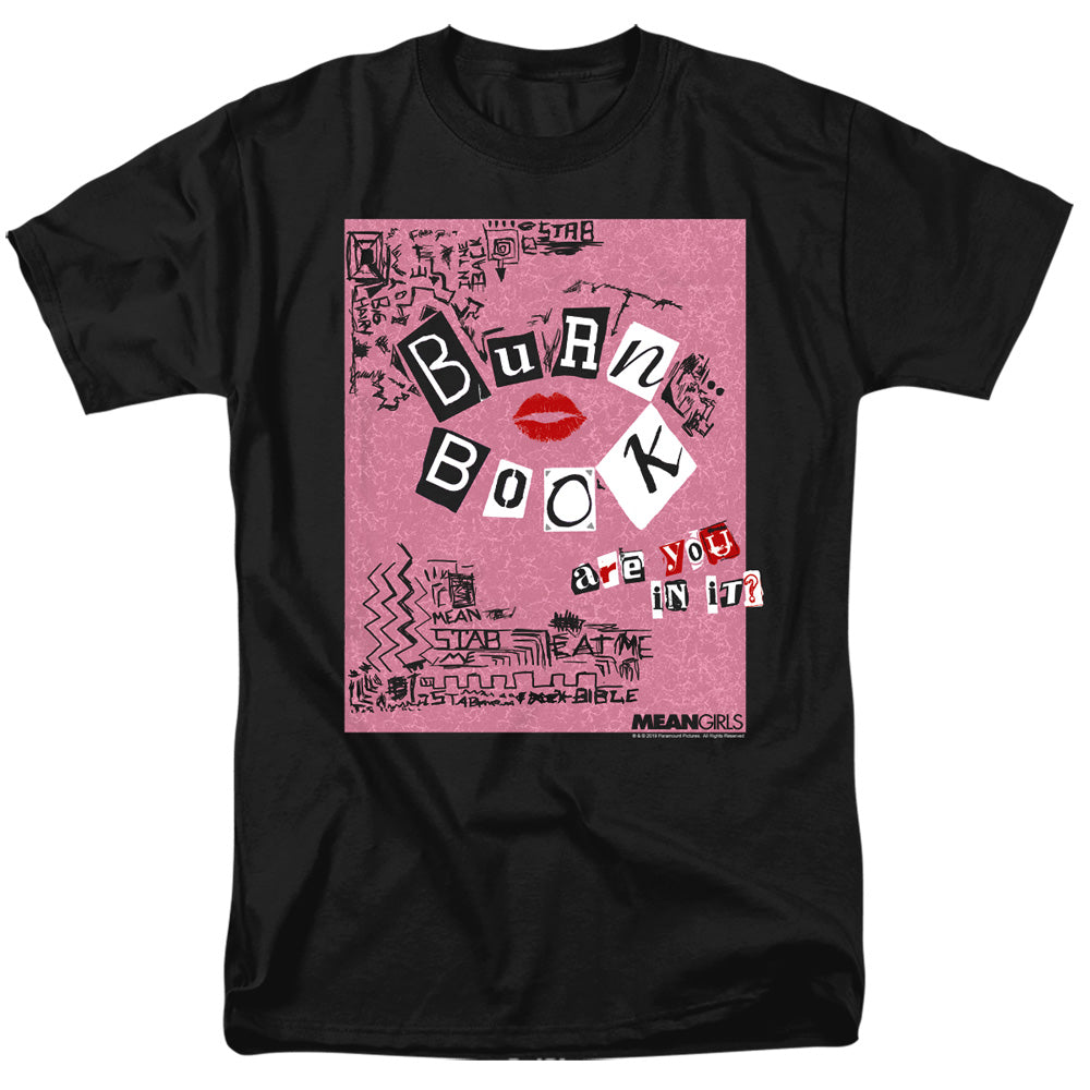 Mean Girls - Burn Book - Adult Unisex Short Sleeve T-Shirt - Black