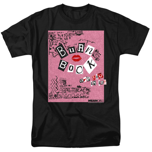 Mean Girls - Burn Book - Adult Unisex Short Sleeve T-Shirt - Black