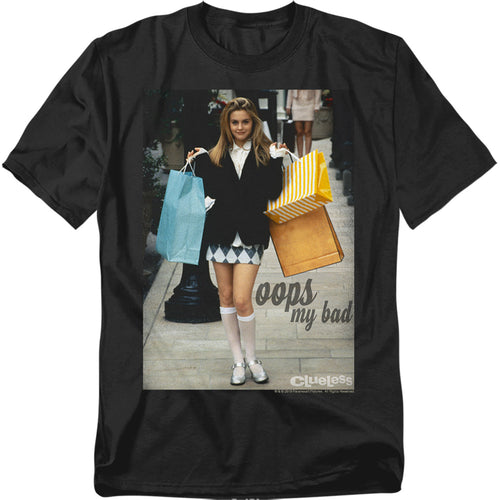 Clueless - Oops My Bad - Adult Unisex Short Sleeve T-Shirt - Black