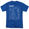 Top Gun - Schematic - Adult Unisex Short Sleeve T-Shirt - Blue