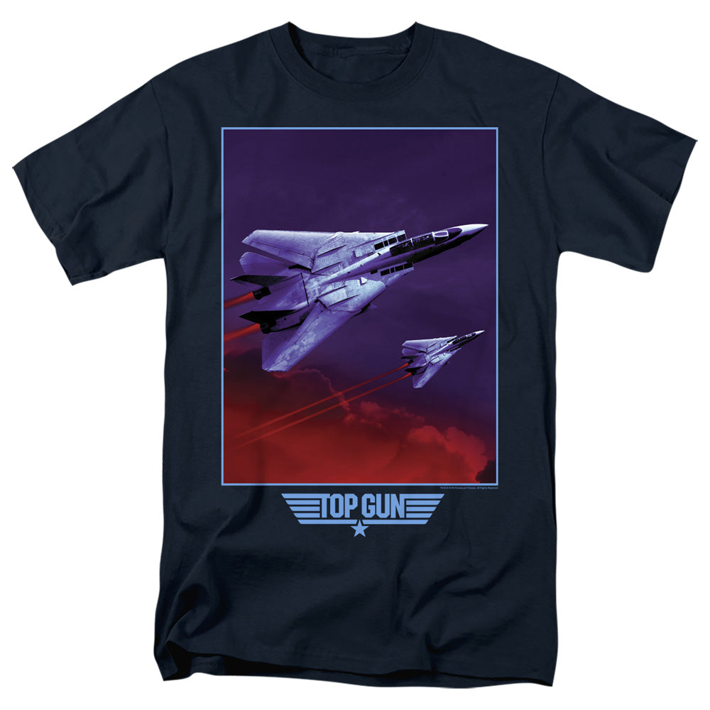 Top Gun - Clouds - Adult Unisex Short Sleeve T-Shirt - Blue