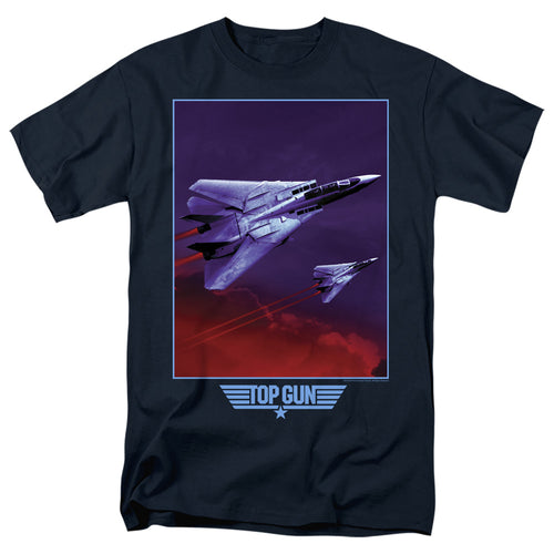 Top Gun - Clouds - Adult Unisex Short Sleeve T-Shirt - Blue