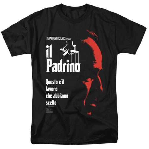 Godfather - Italian Profile - Adult Unisex Short Sleeve T-Shirt - Black