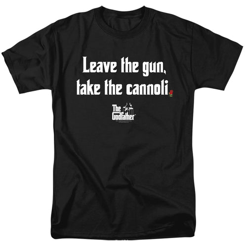 Godfather - Gun Cannoli - Adult Unisex Short Sleeve T-Shirt - Black