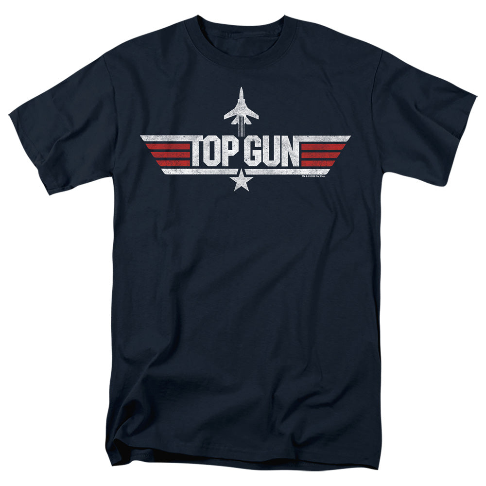 Top Gun - Logo Navy - Adult Unisex Short Sleeve T-Shirt - Blue