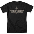 Top Gun - Monotoned Logo - Adult Unisex Short Sleeve T-Shirt - Black