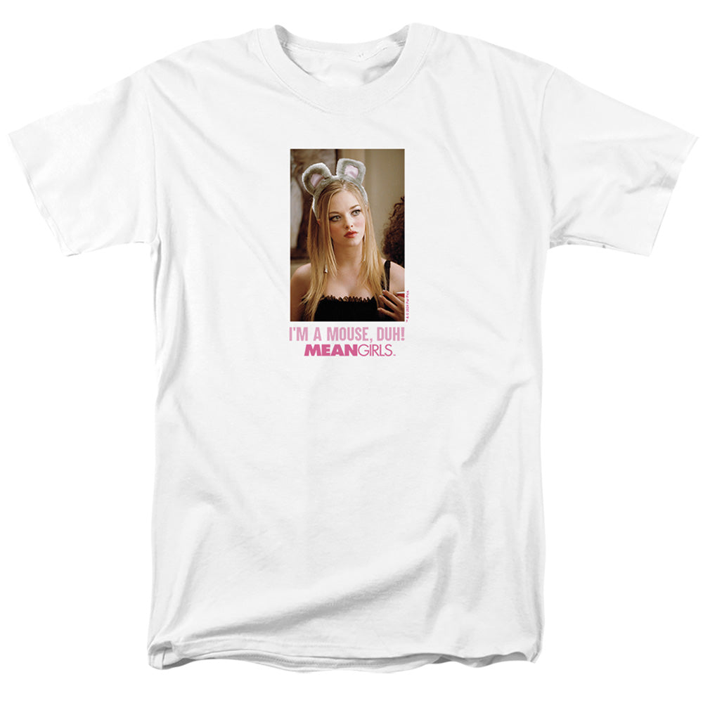 Mean Girls - I'm A Mouse Duh - Adult Unisex Short Sleeve T-Shirt - White
