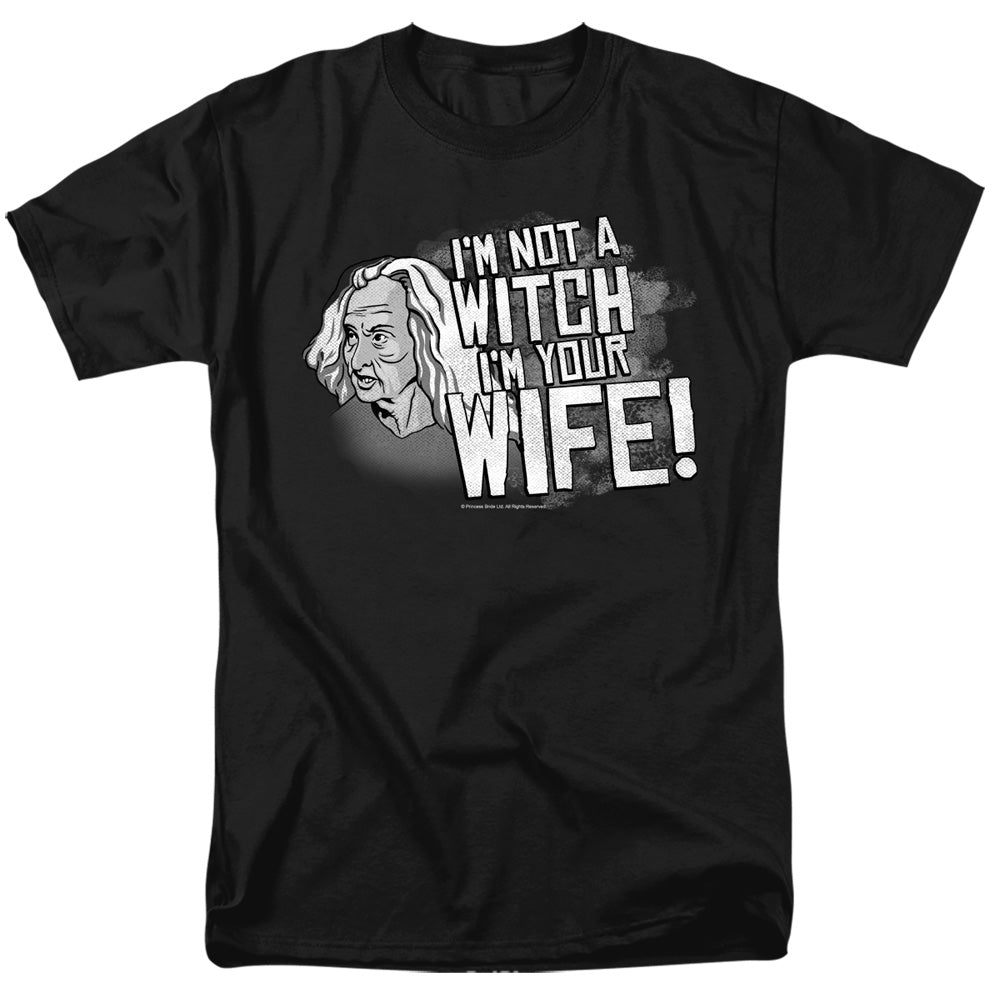 Princess Bride - Not A Witch - Adult Unisex Short Sleeve T-Shirt - Black
