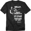 Princess Bride - Hello Again - Adult Unisex Short Sleeve T-Shirt - Black