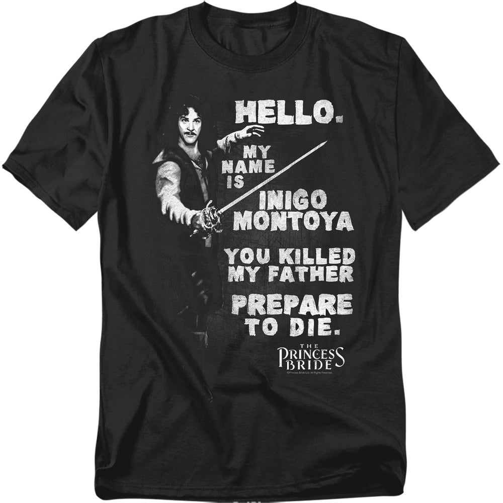 Princess Bride - Hello Again - Adult Unisex Short Sleeve T-Shirt - Black